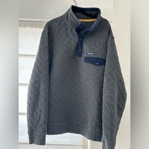 Patagonia men’s quilted pullover gray size large